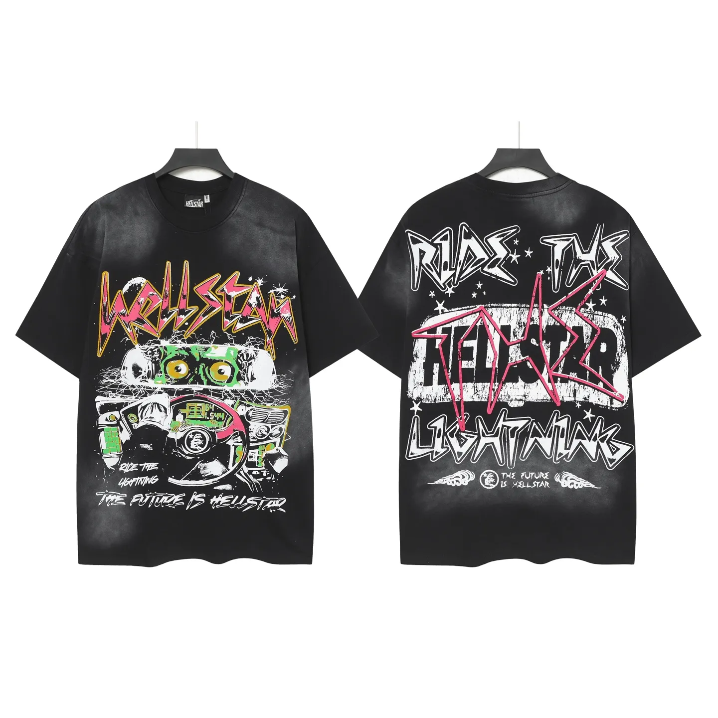 803# ｜ P62 Hellstar T （fabric):32 250 Sizes（size）：S-M- L- X L （colour）： Black